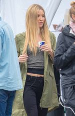 ANNABELLE WALLIS on the Set of Boss Level in Atlanta 04/15/2018