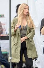 ANNABELLE WALLIS on the Set of Boss Level in Atlanta 04/15/2018