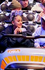 ARIANA GRANDE Out with Friends at Disneyland in Anaheim 04/08/2018