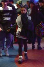 ARIANA GRANDE Out with Friends at Disneyland in Anaheim 04/08/2018