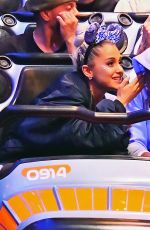 ARIANA GRANDE Out with Friends at Disneyland in Anaheim 04/08/2018