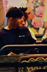 ARIANA GRANDE Out with Friends at Disneyland in Anaheim 04/08/2018