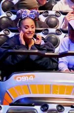 ARIANA GRANDE Out with Friends at Disneyland in Anaheim 04/08/2018