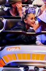 ARIANA GRANDE Out with Friends at Disneyland in Anaheim 04/08/2018