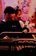 ARIANA GRANDE Out with Friends at Disneyland in Anaheim 04/08/2018