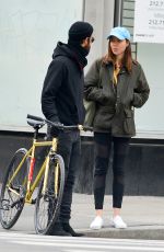 AUBREY PLAZA and Justin Theroux Out in New York 03/25/2018