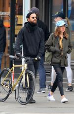 AUBREY PLAZA and Justin Theroux Out in New York 03/25/2018