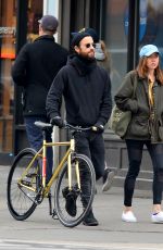 AUBREY PLAZA and Justin Theroux Out in New York 03/25/2018