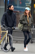 AUBREY PLAZA and Justin Theroux Out in New York 03/25/2018