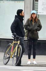 AUBREY PLAZA and Justin Theroux Out in New York 03/25/2018