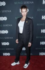 BELLA HADID at Being Serena. Her Story. Her Words Premiere in New York 04/25/2018