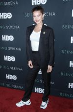BELLA HADID at Being Serena. Her Story. Her Words Premiere in New York 04/25/2018