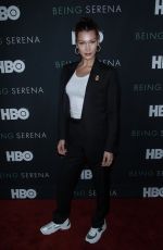 BELLA HADID at Being Serena. Her Story. Her Words Premiere in New York 04/25/2018