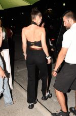 BELLA HADID, HAILEY BALDWIN and JUSTINE SKYE Leaves Planta Restaurant in Miami 04/28/2018