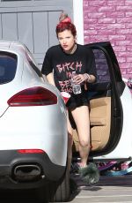 BELLA THORNE Arrives on the Set of a Music Video in Beverly Hills 04/26/2018