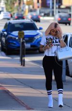 BLAC CHYNA at a Hair Salon in Studio City 04/19/2018