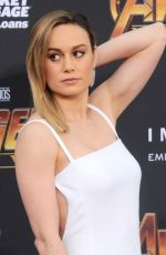 BRIE LARSON at Avengers: Infinity War Premiere in Los Angeles 04/23/2018