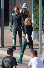 BRIE LARSON on the Set of Captain Marvel in Los Angeles 04/26/2018