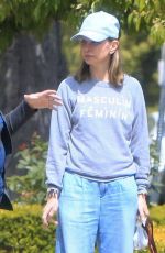 CALISTA FLOCKHART Out with Her Dogs in Brentwood 04/24/2018
