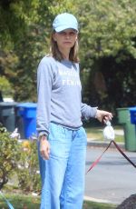 CALISTA FLOCKHART Out with Her Dogs in Brentwood 04/24/2018