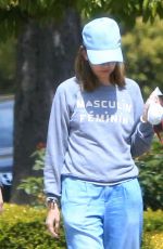 CALISTA FLOCKHART Out with Her Dogs in Brentwood 04/24/2018