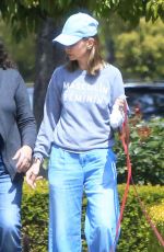 CALISTA FLOCKHART Out with Her Dogs in Brentwood 04/24/2018