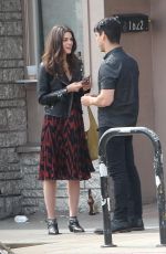 CALLIE HERNANDEZ on the set of Mixtape in Los Angeles 04/04/2018