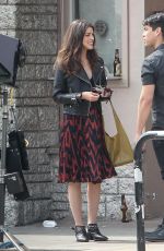 CALLIE HERNANDEZ on the set of Mixtape in Los Angeles 04/04/2018