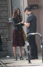 CALLIE HERNANDEZ on the set of Mixtape in Los Angeles 04/04/2018
