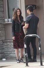 CALLIE HERNANDEZ on the set of Mixtape in Los Angeles 04/04/2018