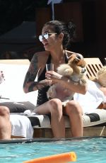 CAMI LI in Swimsuit at a Pool in Miami 04/01/2018