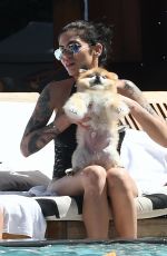 CAMI LI in Swimsuit at a Pool in Miami 04/01/2018