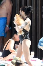 CAMI LI in Swimsuit at a Pool in Miami 04/01/2018