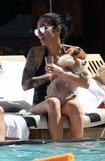 CAMI LI in Swimsuit at a Pool in Miami 04/01/2018