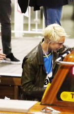 CARA DELEVINGNE Arrives in Venice 04/17/2018
