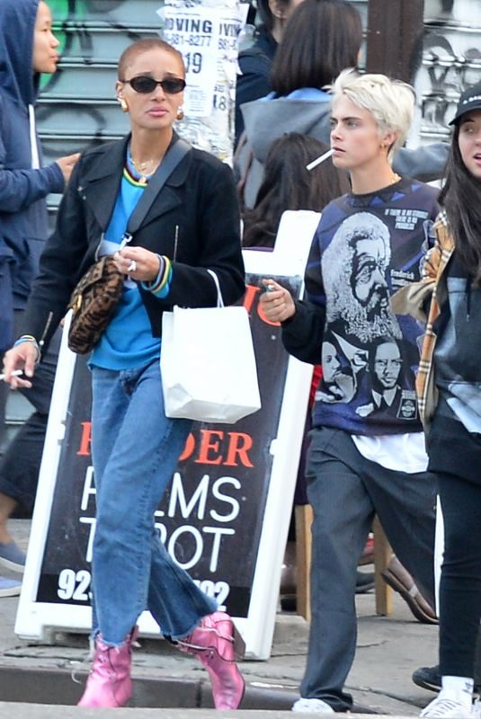 CARA DELEVINGNE Out and About in New York 04/29/2018