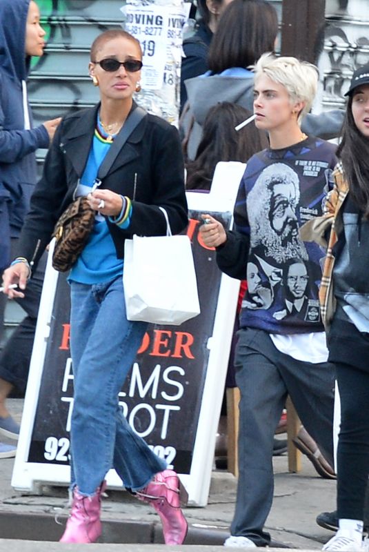 CARA DELEVINGNE Out and About in New York 04/29/2018