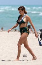 CATHY FISCHER in Bikini at a Beach in Miami 04/23/2018