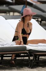 CATHY HUMMELS in Bikini at a Beach in Miami 04/27/2018