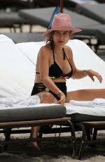 CATHY HUMMELS in Bikini at a Beach in Miami 04/27/2018