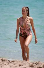 CATHY HUMMELS in Swimsuit on the Beach in Miami 04/20/2018