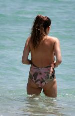 CATHY HUMMELS in Swimsuit on the Beach in Miami 04/20/2018