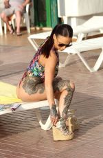 CHANTELLE CONNELLY in Swimsuit at a Pool in Gran Canaria 04/24/2018