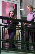 CHARLIZE THERON Out for Dinner in Los Angeles 04/25/2018