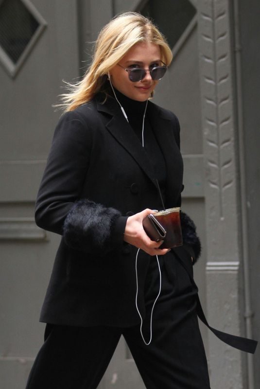 CHLOE MORETZ Out and About in New York 04/19/2018