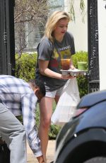 CHLOE MORETZ Receives Food Delivery at Her Home in Los Angeles 04/05/2018