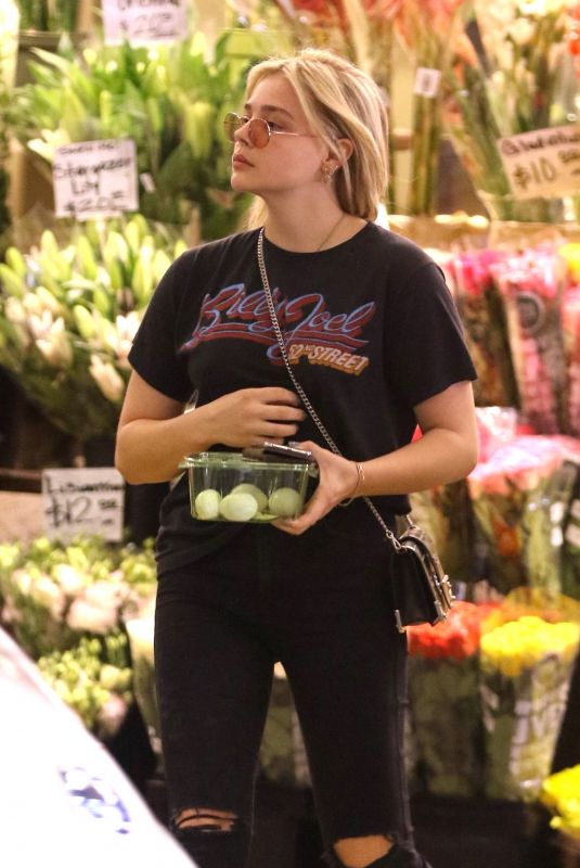 CHLOE MORETZ Shopping Grocery at Whole Foods in Los Angeles 04/12/2018