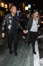 CHRISSY TEIGEN and John Legend Night Out in New York 03/30/2018