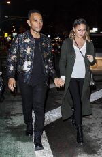 CHRISSY TEIGEN and John Legend Night Out in New York 03/30/2018
