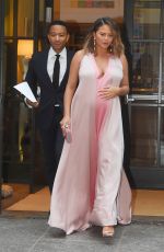 CHRISSY TEIGEN Out in New York 04/24/2018